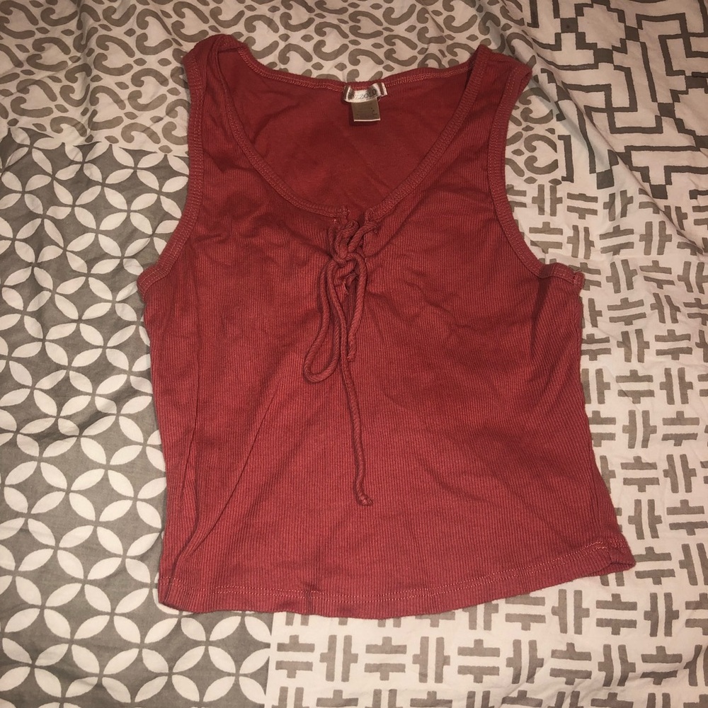 Cute tie crop top